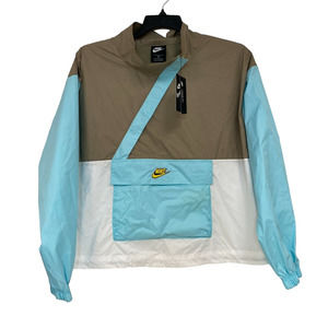 Nike Womens Multicolor Icon Clash Anorak Jacket Plus Size 1X $100 *STAINS